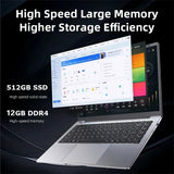 2025 New Laptop Computer Windows 11 12GB RAM 1TB SSD Intel CORE i7 7500U Laptop 14.1" 1920*1080 Resolution Office Study Computer